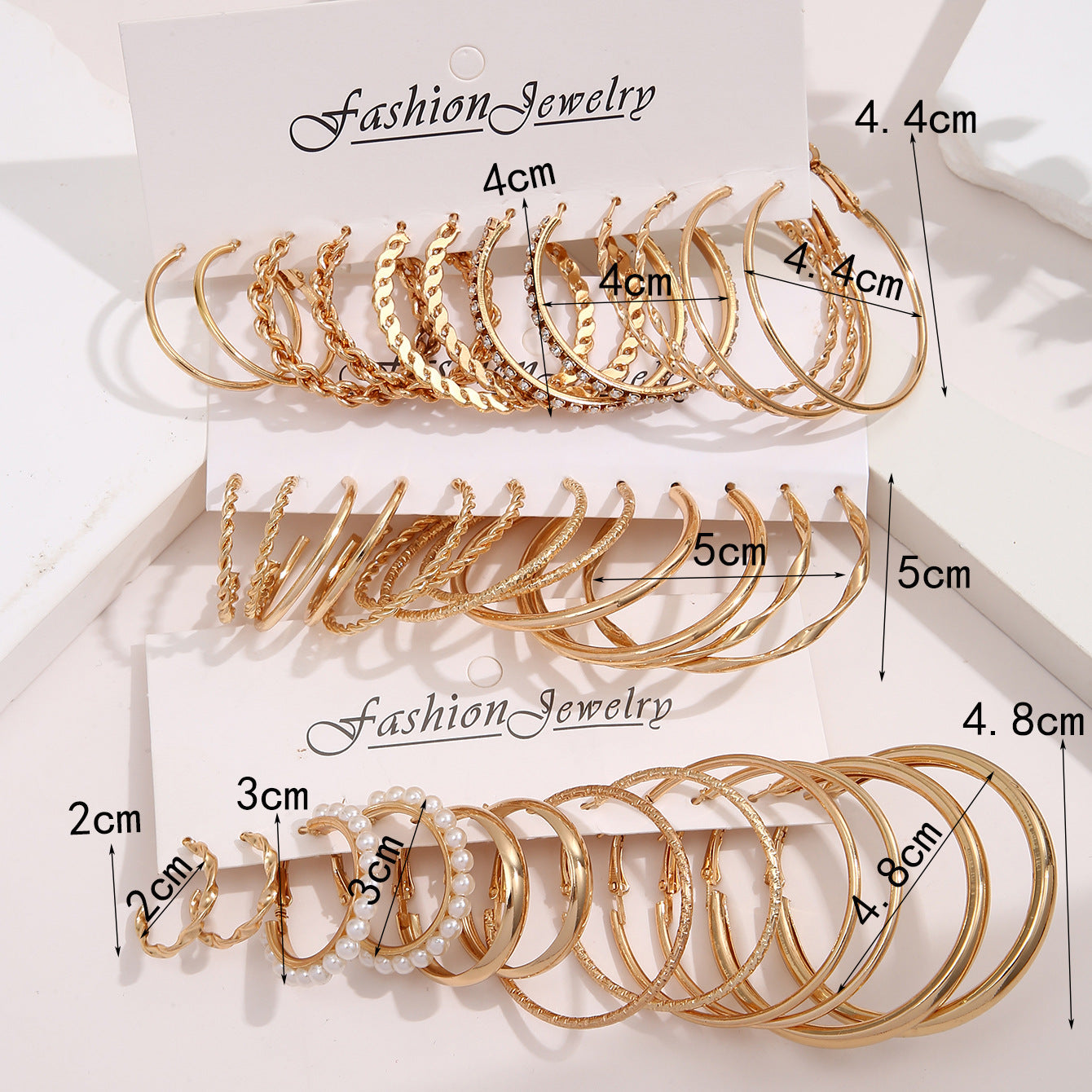 Damen Ohrstecker-Set mit verschiedenen eleganten Designs Shop Nory