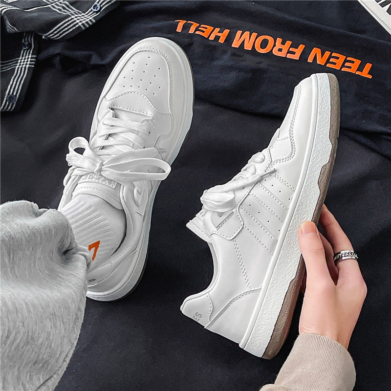 Unisex Klassische Low-Top Freizeit-Sneaker aus glattem Kunstleder mit gepolsterter Innensohle und robustem Cupsohlenprofil Shopy Nory