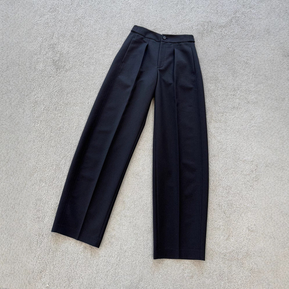 Damen Elegante weite Stoffhose mit Falten Shop Nory