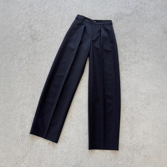 Damen Elegante weite Stoffhose mit Falten Shop Nory