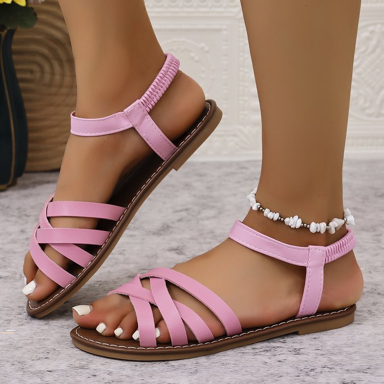 Damen Modische Sandalen mit verstellbaren Riemen und komfortabler Sohle