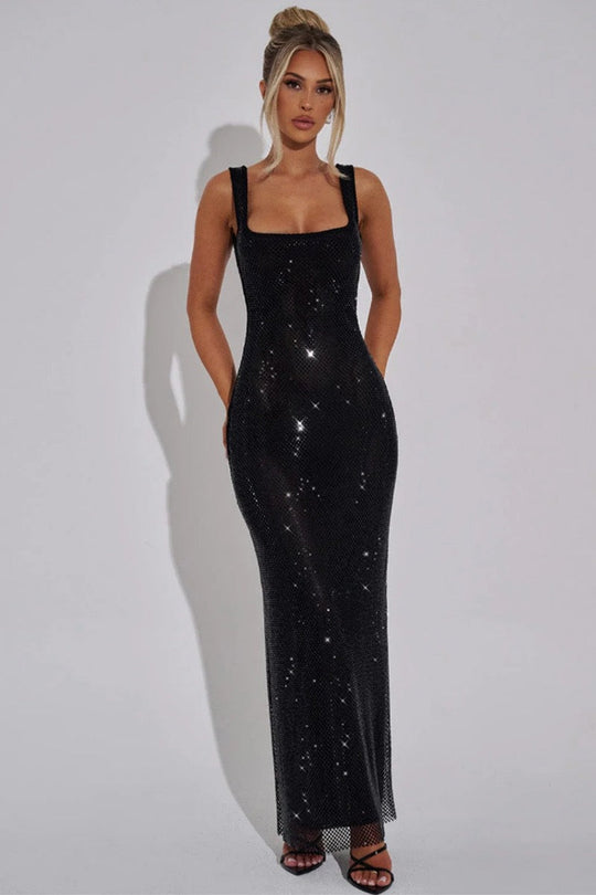 Damen Glamouröses Pailletten-Abendkleid mit figurbetontem Schnitt
