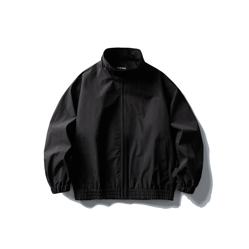 Herren Windbreaker-Jacke im Boxy‑Schnitt mit Stehkragen und elastischem Saum Shop Nory