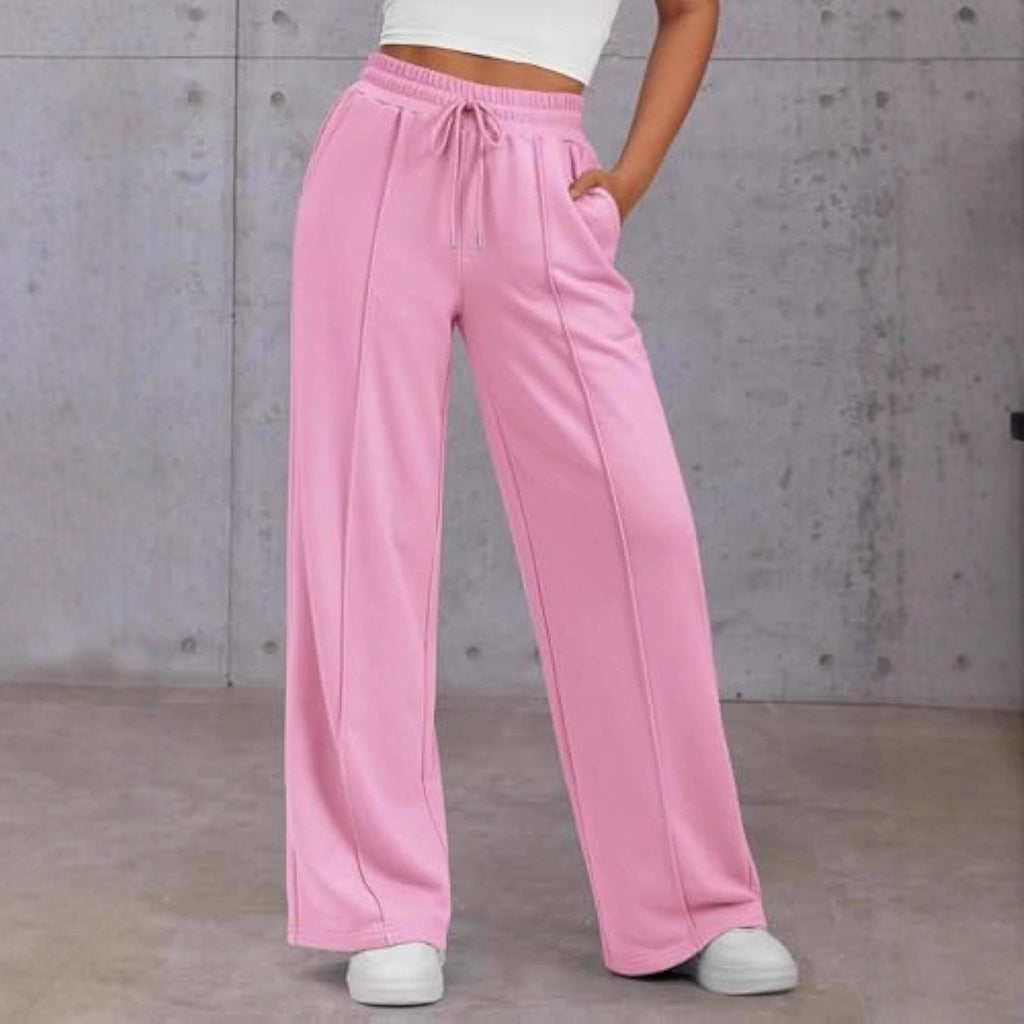 Damen Komfortable Weite Sweatpants mit elastischem Bund und praktischen Taschen