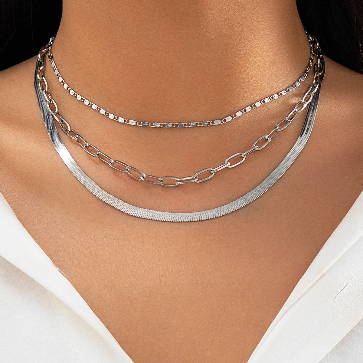 Damen mehrschichtiges Halskettenset Shop Nory
