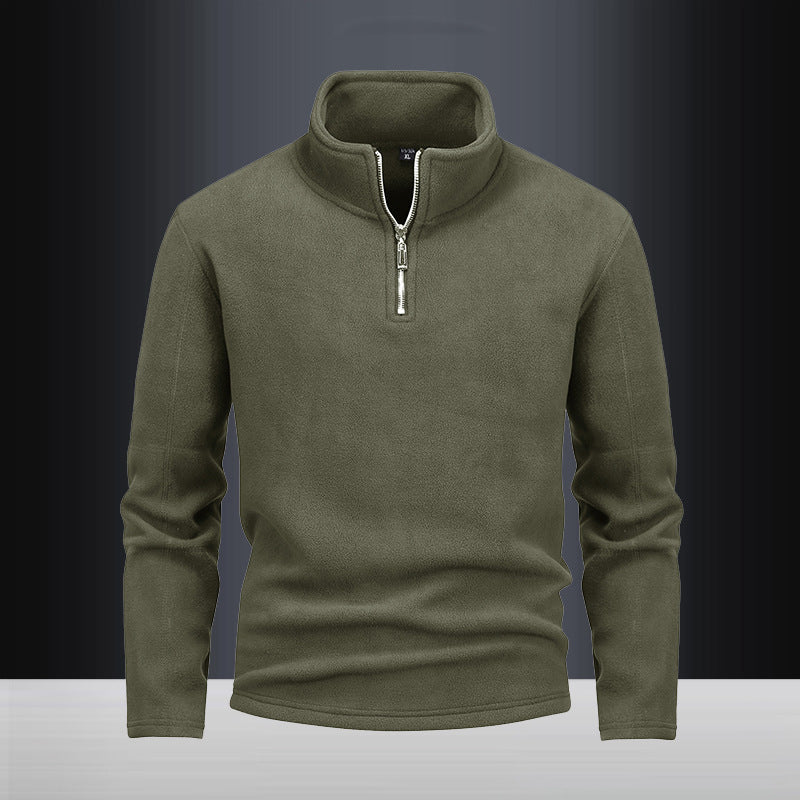 Herren nan Fleece-Halbzip-Pullover mit Stehkragen und flauschiger Mikrofleece-Qualität Shop Nory