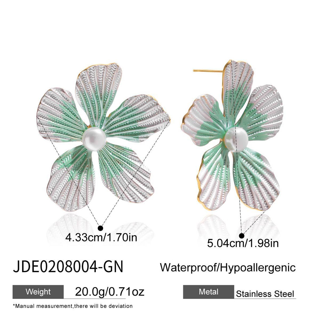 Damen Blüten Ohrhänger aus hypoallergenem Edelstahl mit hochwertiger Verarbeitung Shop Nory