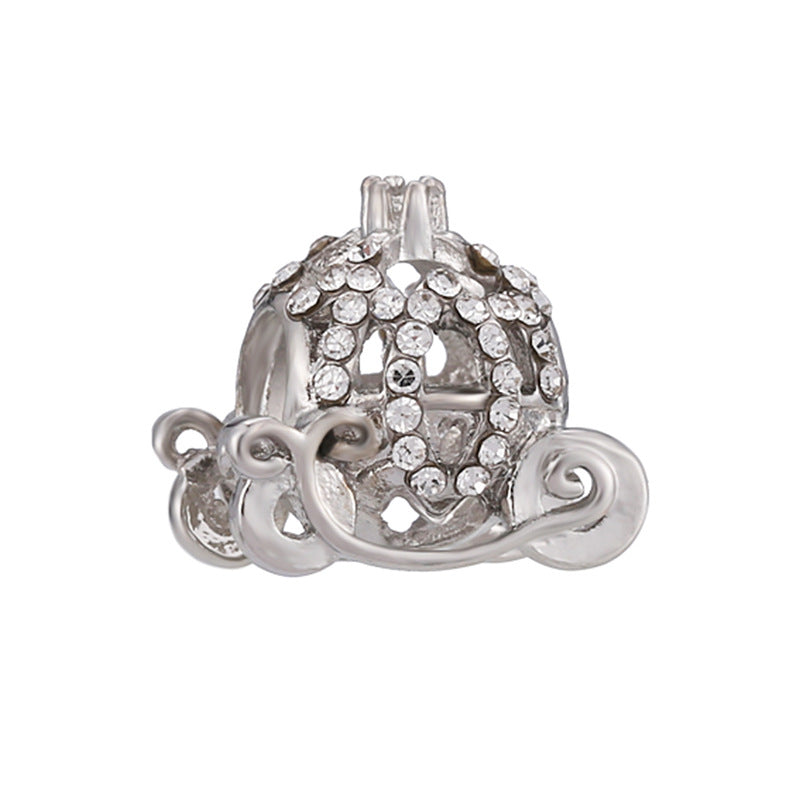 Facettierter Kristall-Charme Perlenanhänger Für Charm-Armband mit Zirkonia-Einfassung