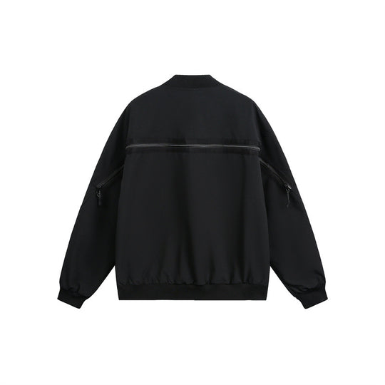 Unisex Boxy-Utility-Bomberjacke mit Mehrfachtaschen und Zwei-Wege-Reißverschluss Shop Nory