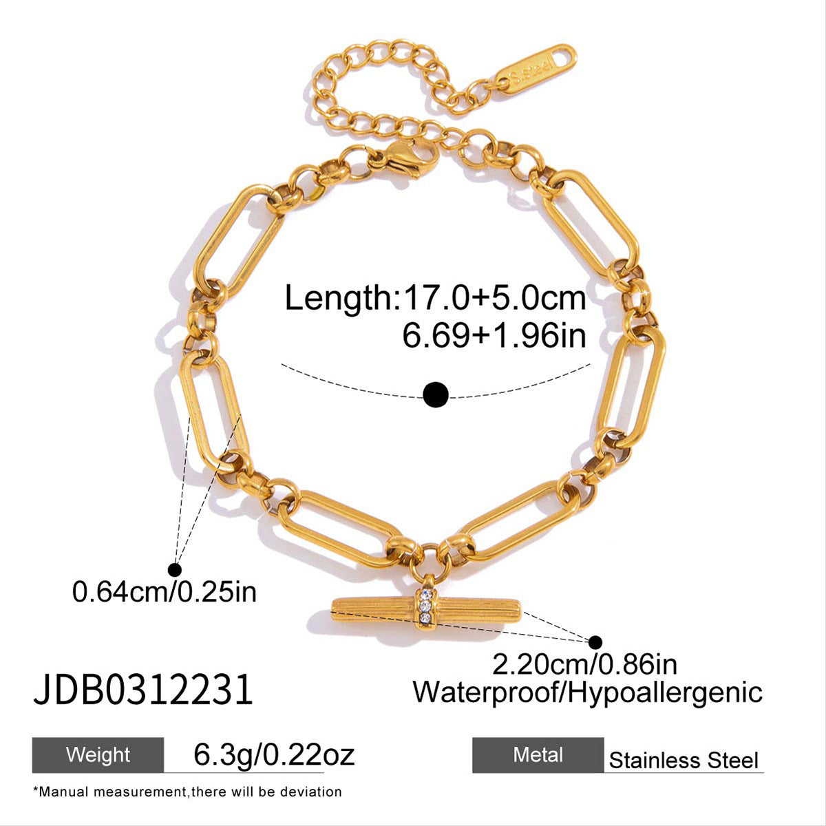 Damen Armband mit elegantem Kettenprofil und hypoallergener Edelstahlverarbeitung Shop Nory