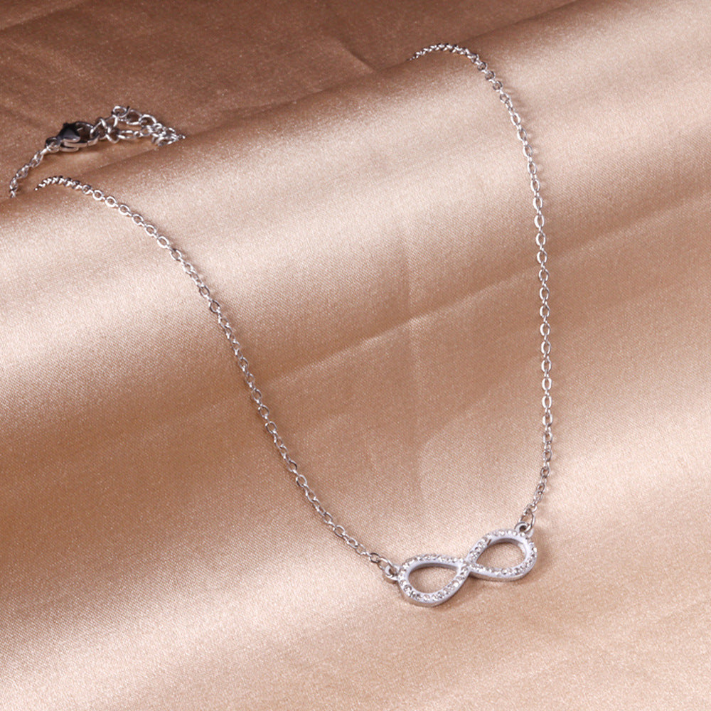 Damen Halskette mit unendlichem Anhänger aus hochwertigem Edelstahl Shop Nory