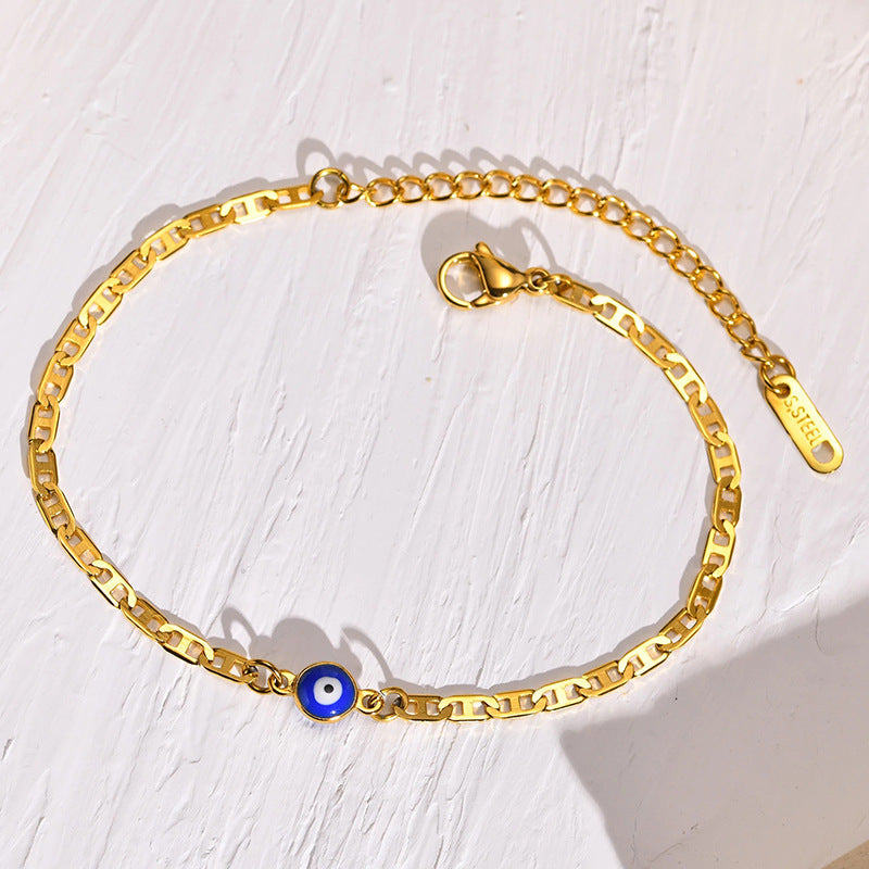 Damen Armreif mit schützendem Auge und dekorativem Gliederdesign Shop Nory