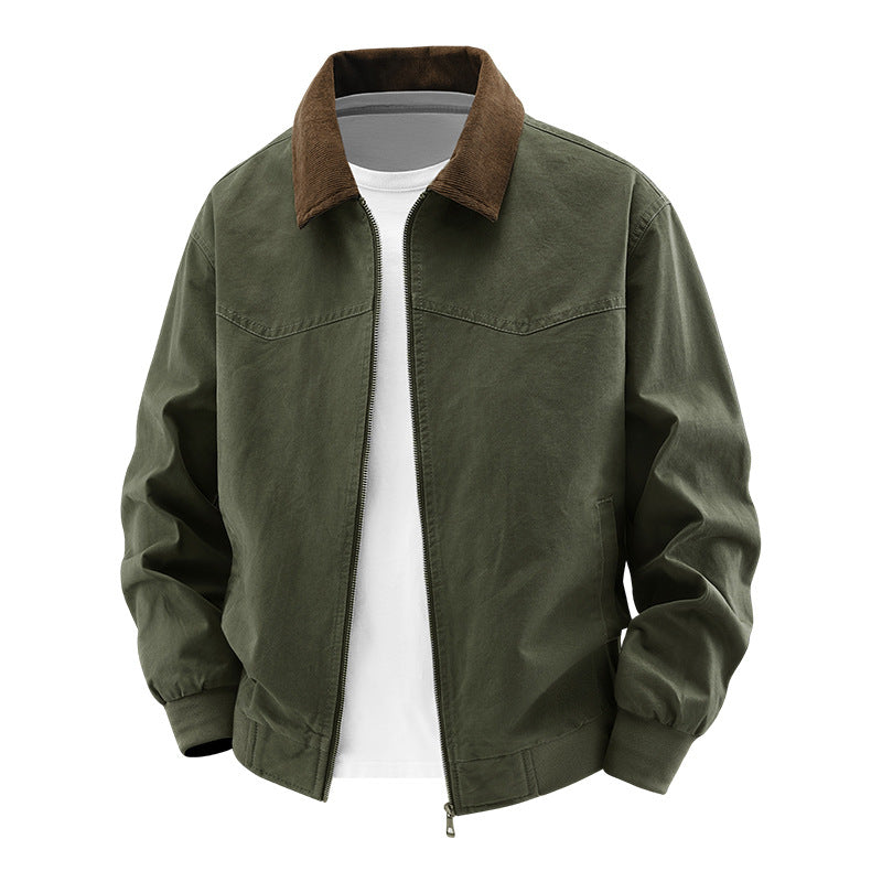Herren Stilvolle Bomberjacke mit Cordkragen Shop Nory