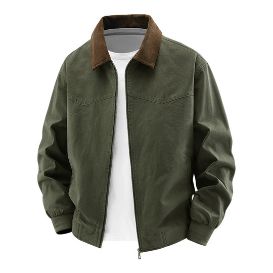 Herren Stilvolle Bomberjacke mit Cordkragen Shop Nory