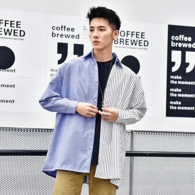 Herren Trendy Hemd mit asymmetrischem Design und urbanem Chic
