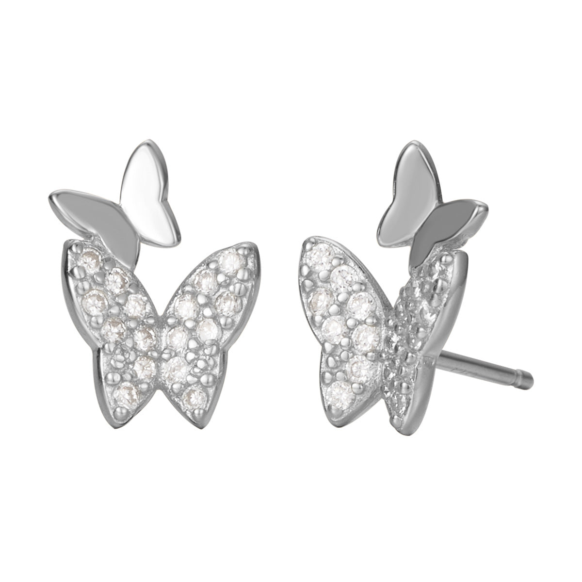 Damen Ohrstecker im Schmetterlingsdesign mit funkelnden Zirkonia Shop Nory