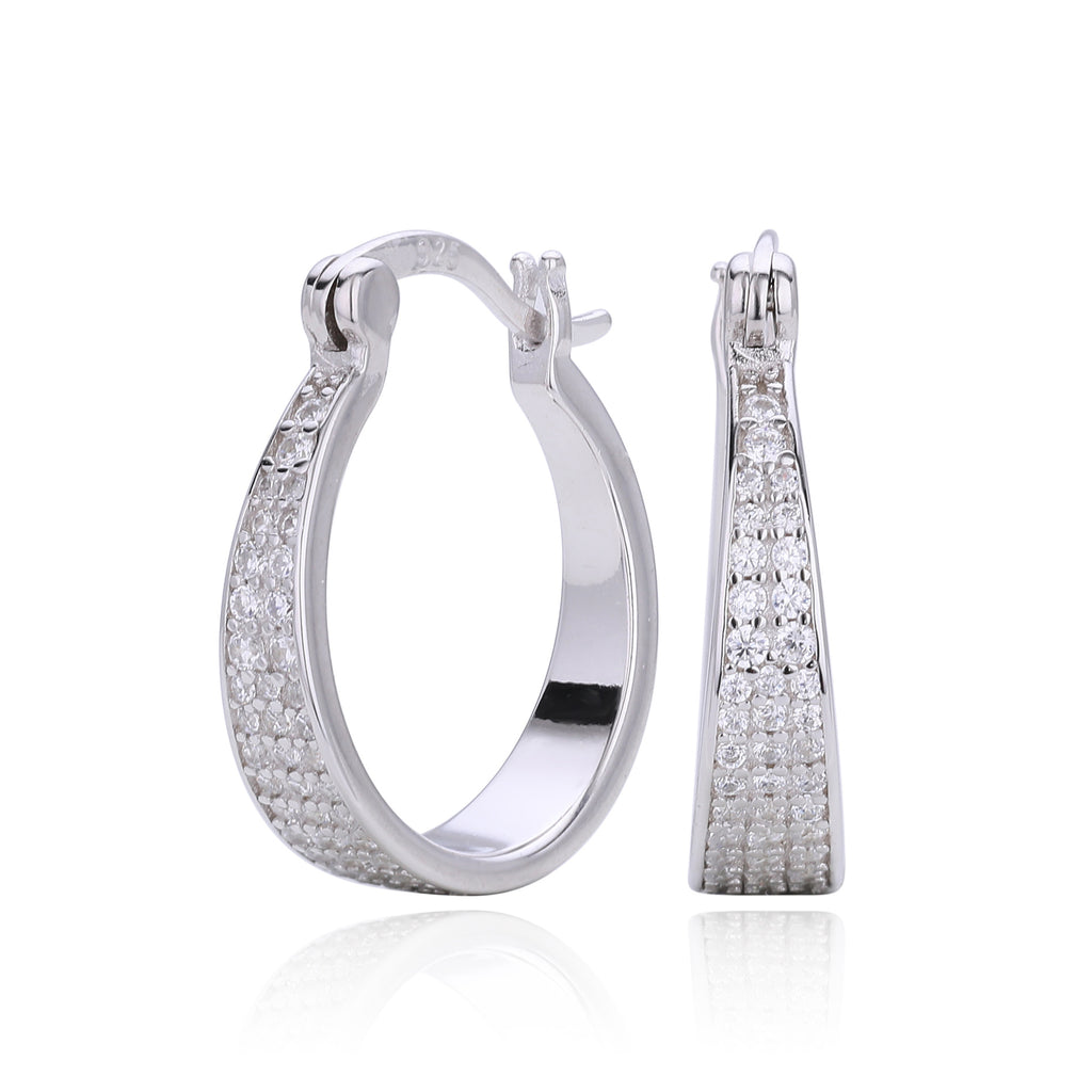 Damen Ohrhänger mit luxuriösem Zirkonbesatz und hochwertigem 925 Sterling Silber Shop Nory