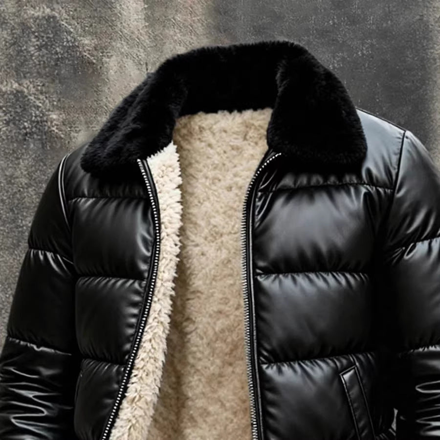 Herren Wendejacke mit Kunstfellfutter