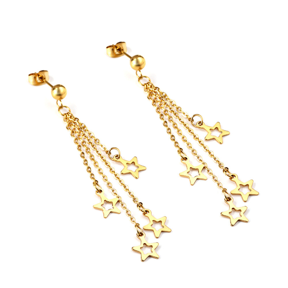 Damen Hängende Ohrstecker mit funkelndem Kristall und edlem Goldfinish Shop Nory