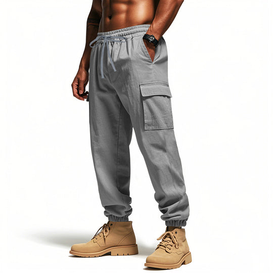 Herren Utility-Cargo-Jogger mit elastischem Bund, Kordelzug und großem Seitentaschen‑Panel Shop Nory
