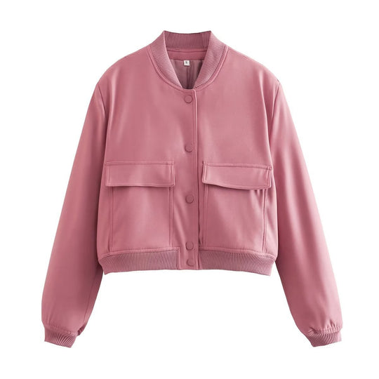Damen Kurzblouson im Utility‑Stil mit Klappentaschen und Rippbündchen Shop Nory