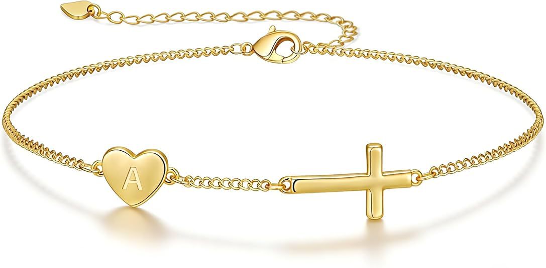Damenarmband mit Herz- und Kreuzanhänger Shop Nory