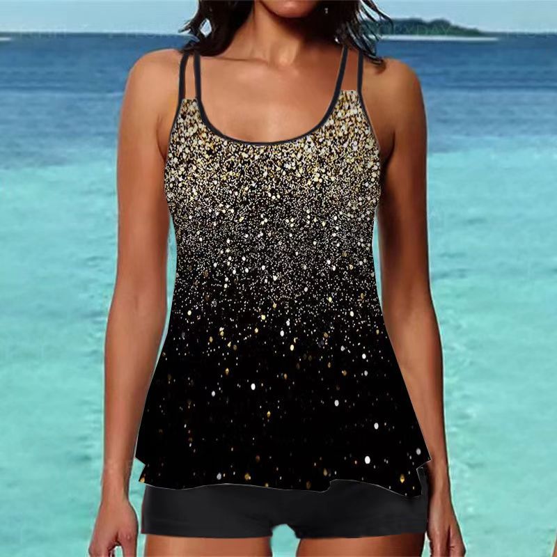 Damen Tankini-Oberteil mit floralem Design und Rückenriegel