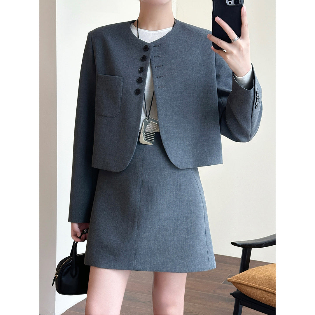 Damen Modisches Blazer-Kleid-Set Shop Nory