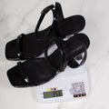 Damen elegante Sling-Sandalen mit feinen Riemen und modischem Blockabsatz