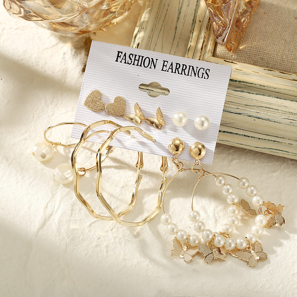 Damen Ohrstecker Set mit vielseitigen Designs und funkelnden Elementen Shop Nory
