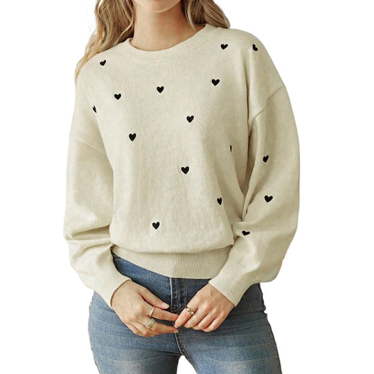 Damen Oversize-Strickpullover mit Ballonärmeln und Rippbündchen Shop Nory