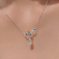 Damen elegante Halskette mit funkelndem Mond- und Sternenanhänger Shop Nory
