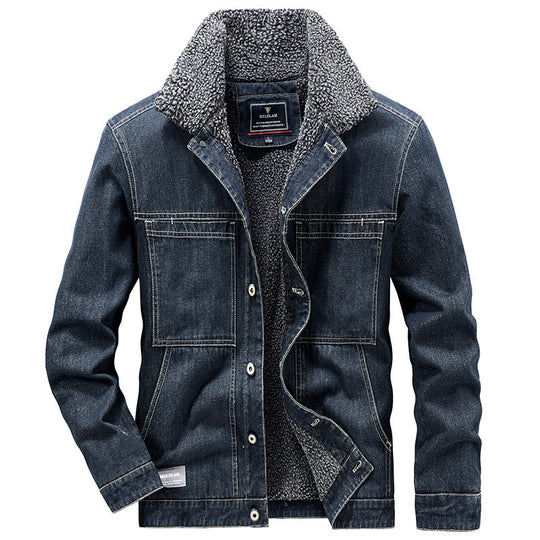 Herren Sherpa-gefütterte Denimjacke im Worker-Style Shop Nory