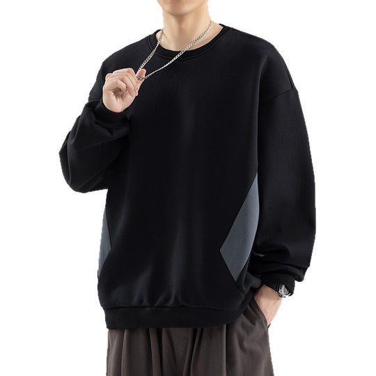 Herren Oversized Sweatshirt mit kontrastierenden Seitentaschen und weichem Fleecefutter Shop Nory
