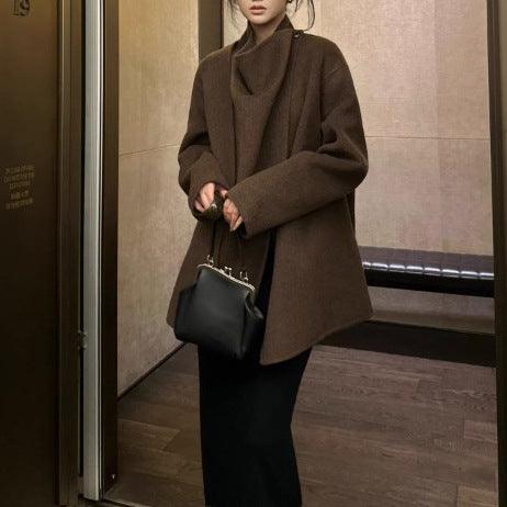 Damen Modischer Oversized-Wollmantel Shop Nory