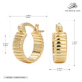 Damen Creolen mit strukturiertem Design aus hochwertigem 925 Sterling Silber Shop Nory