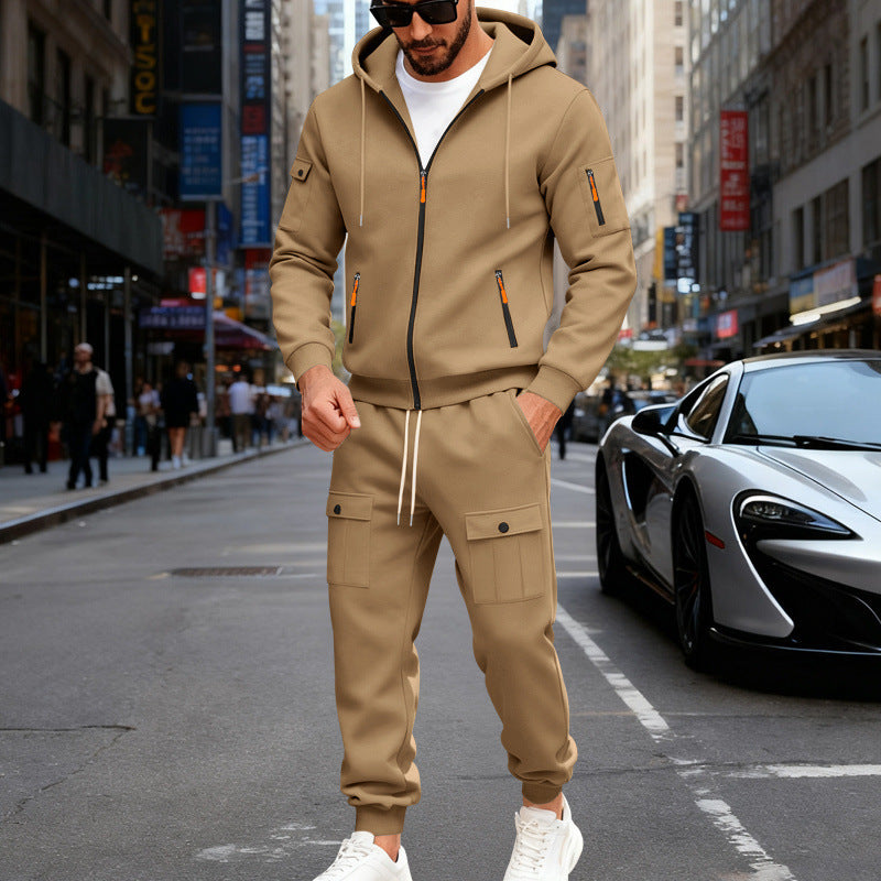 Herren Sportlicher Kapuzenanzug mit Taschen und praktischem Design