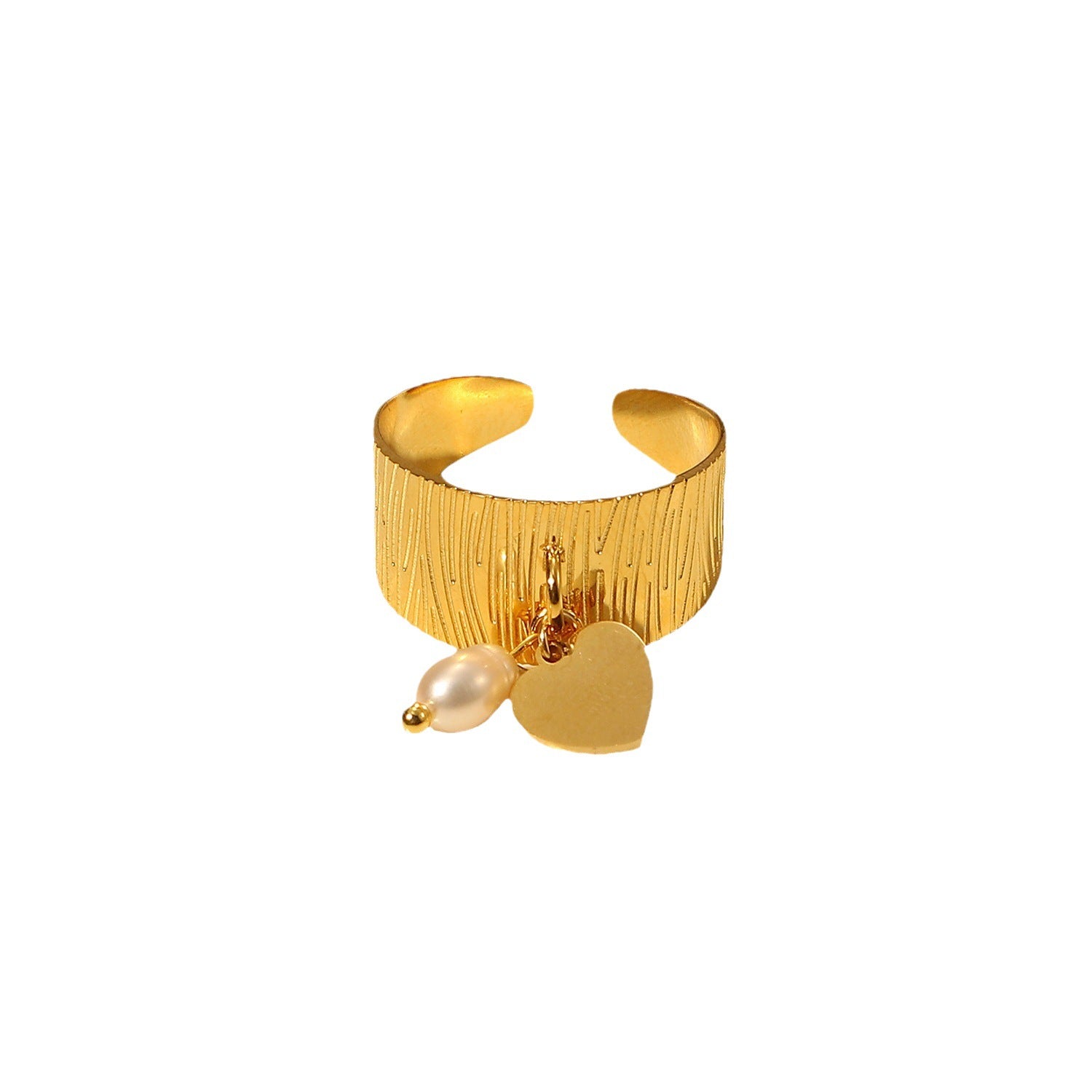 Damen eleganter verstellbarer Ring mit Perlenanhänger Shop Nory
