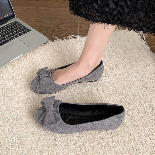Damen Ballerinas mit modischem Schleifendetail