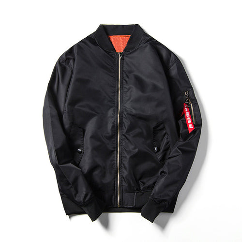 Herren leichte Nylon-Bomberjacke im Aviator‑Stil mit Ärmeltasche, Stehkragen und gerippten Bündchen Shop Nory