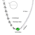 Damen Halskette mit stilvollem Kristallanhänger und hochwertiger Edelstahlstruktur Shop Nory
