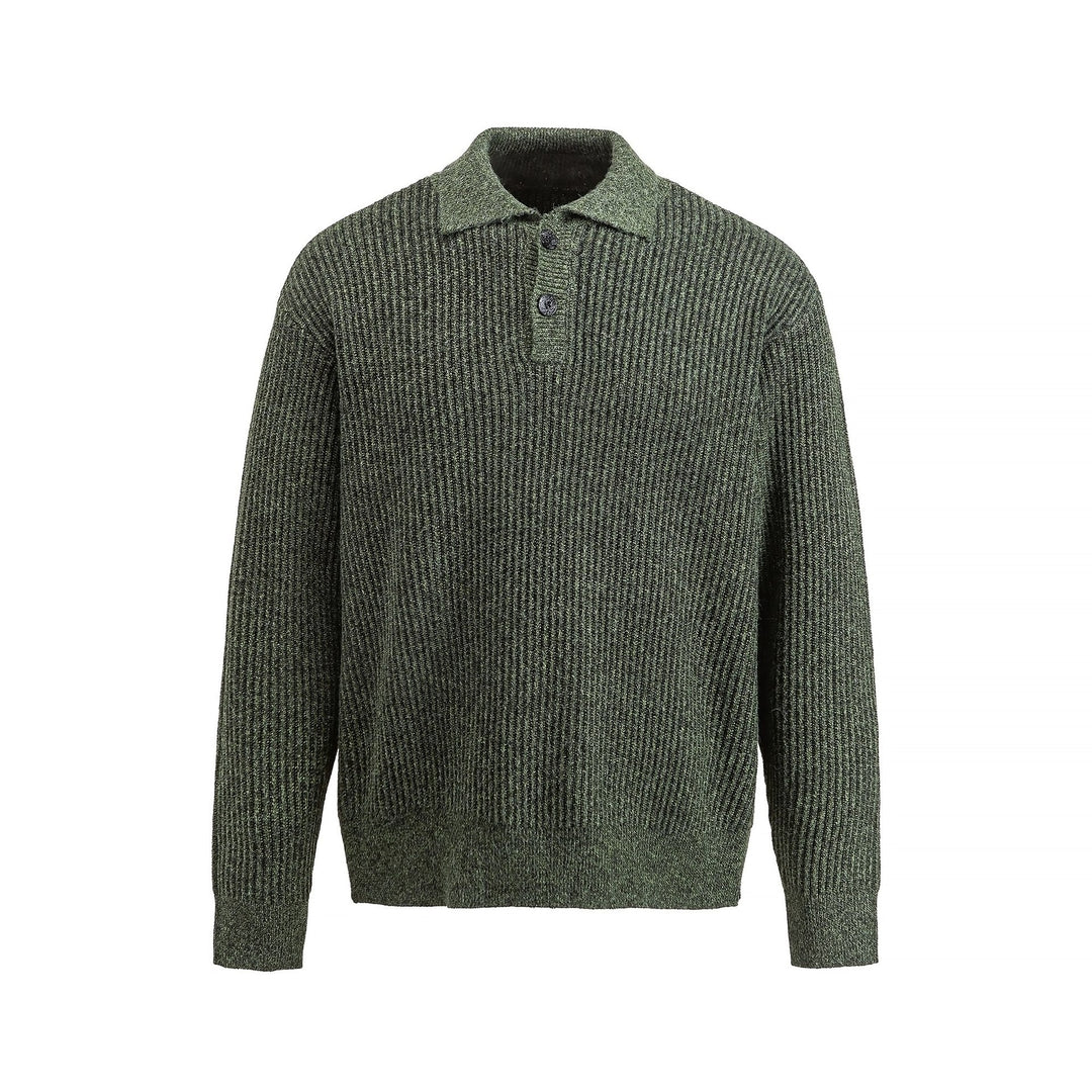 Herren Strickpullover mit Polokragen und markanter Rippenstruktur Shop Nory