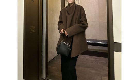 Damen Modischer Oversized-Wollmantel Shop Nory