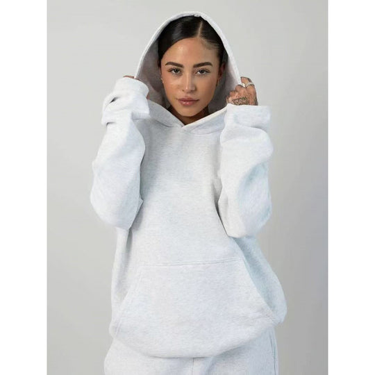 Damen nan oversized Kapuzenpullover mit Kängurutasche und weichem Fleece-Innenfutter Shop Nory