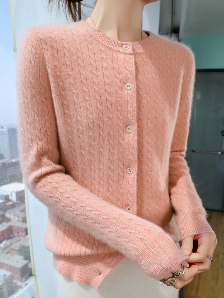 Damen Kurzgeschnitteter Feinstrick-Cardigan mit dezenter Struktur und Rundhalsausschnitt Shop Nory