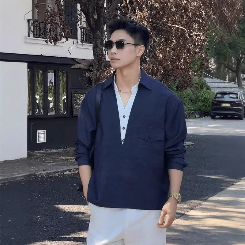 Herren Elegante Freizeit-Hemd Shop Nory
