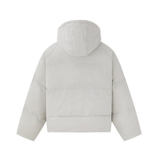 Unisex Kurz geschnittene wattierte Kapuzenjacke mit feiner Karosteppung Shop Nory