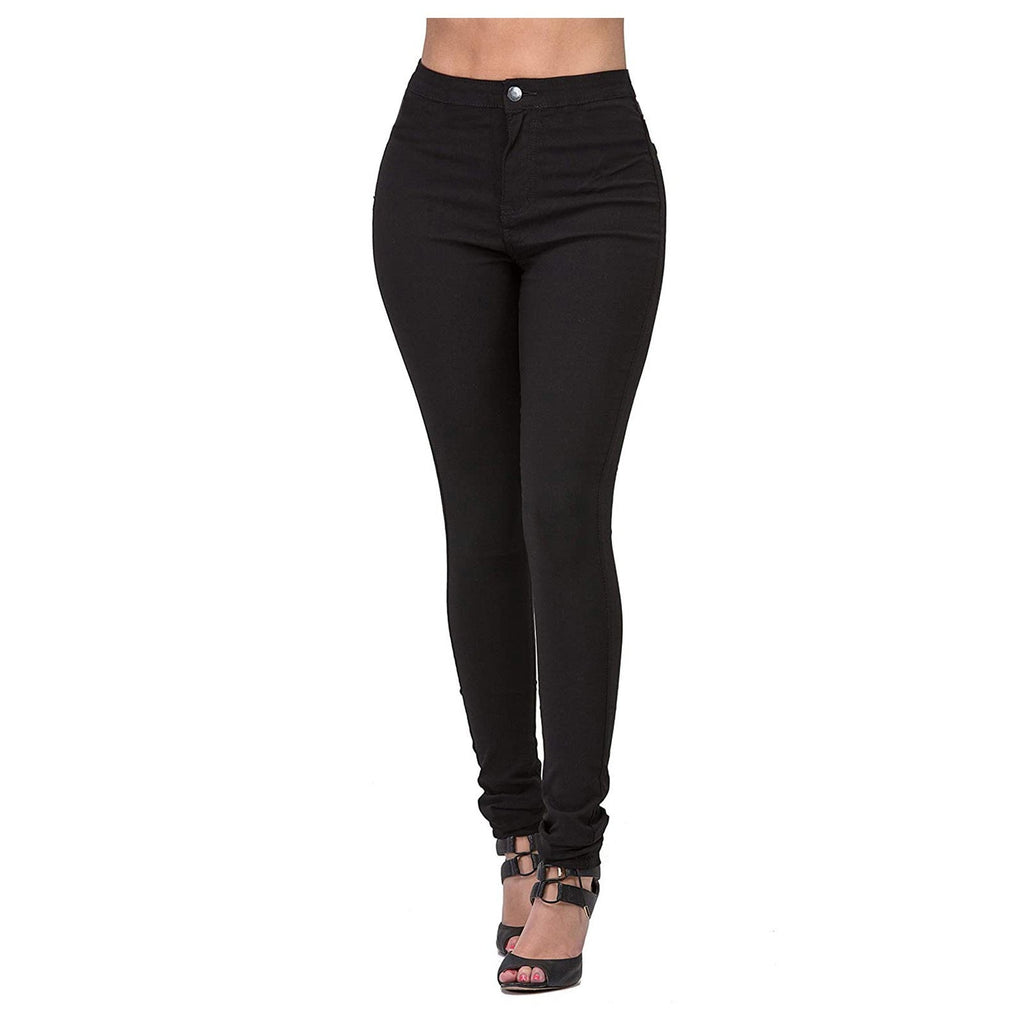 Damen Hoch geschnittene Skinny Jeans mit elastischem Stretch