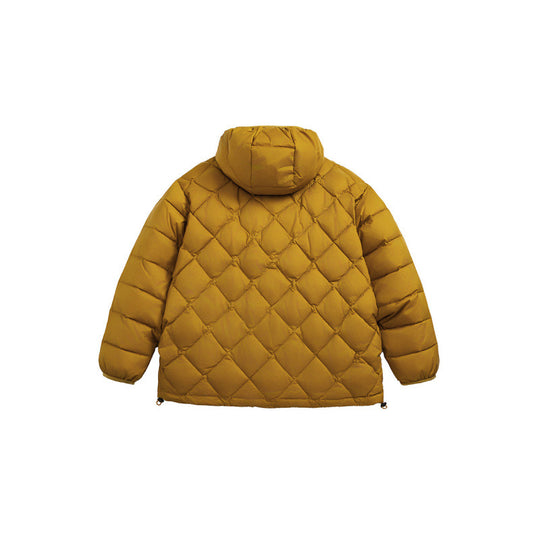 Unisex Boxy-Steppjacke mit Kapuze, Rautensteppung und Zwei-Wege-Reißverschluss Shop Nory
