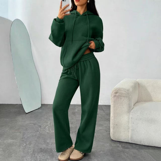 Damen Oversized Hoodie-Set mit Kängurutasche und weiter Palazzohose Shop Nory